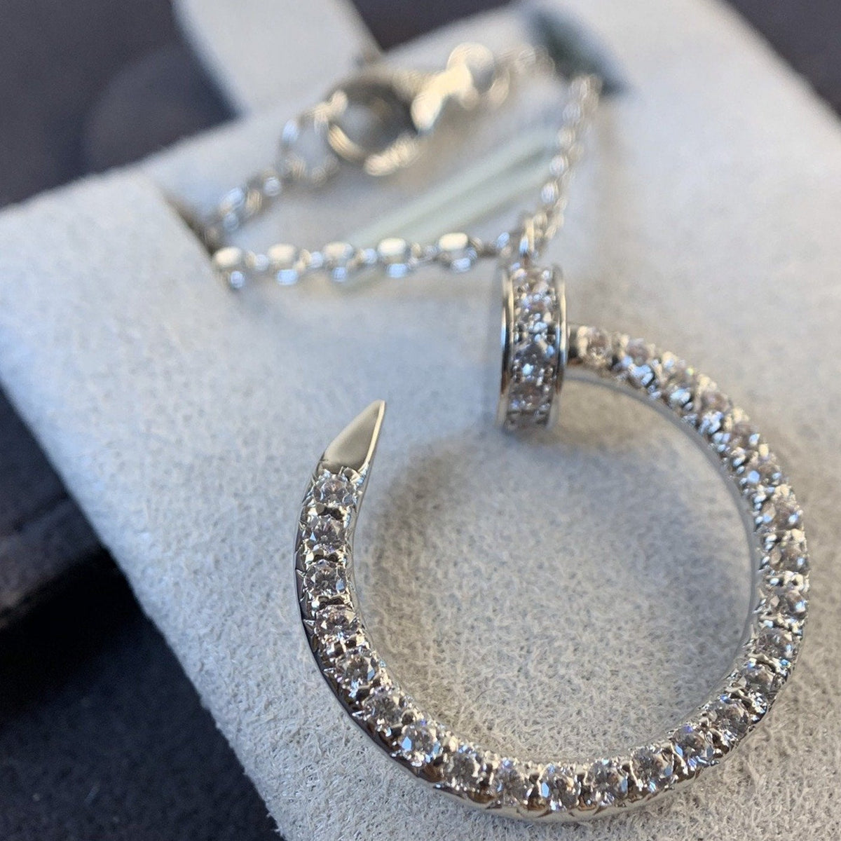 [OrnoraJewelry]JUSTE NECKLACE SILVER DIAMONDS