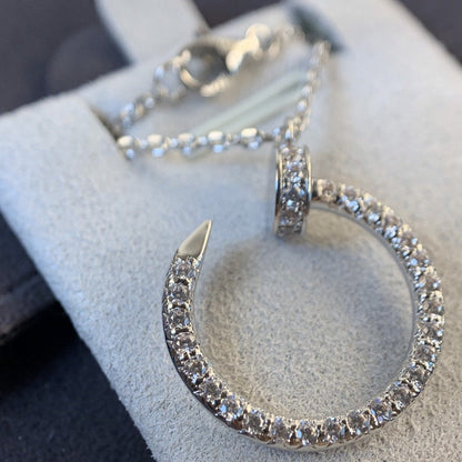 [OrnoraJewelry]JUSTE NECKLACE SILVER DIAMONDS
