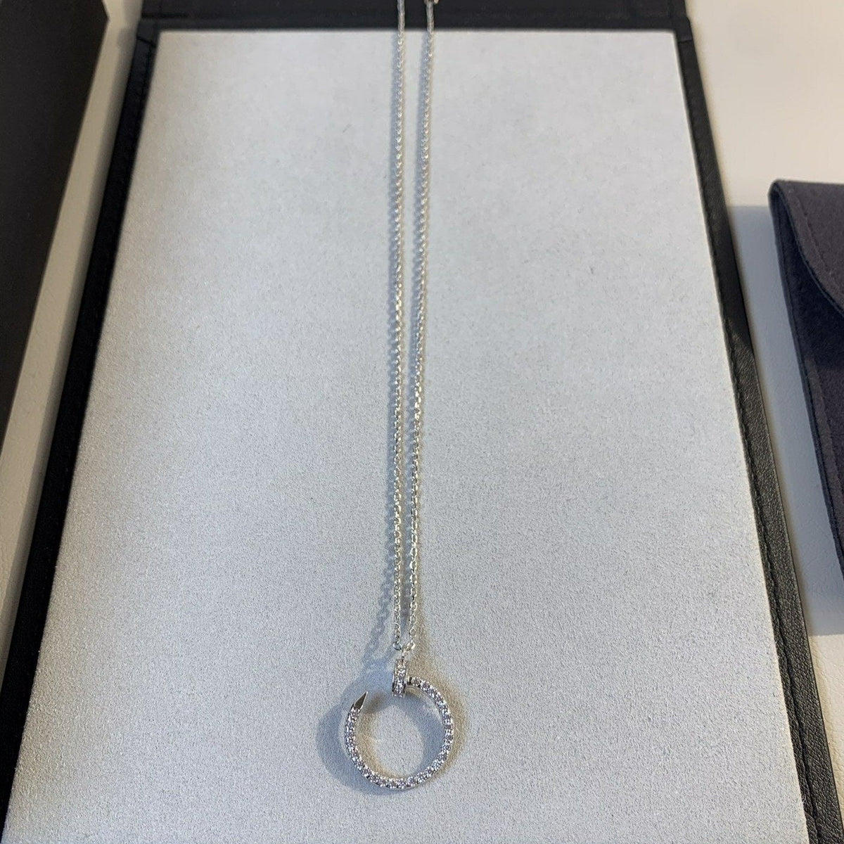 [OrnoraJewelry]JUSTE NECKLACE SILVER DIAMONDS
