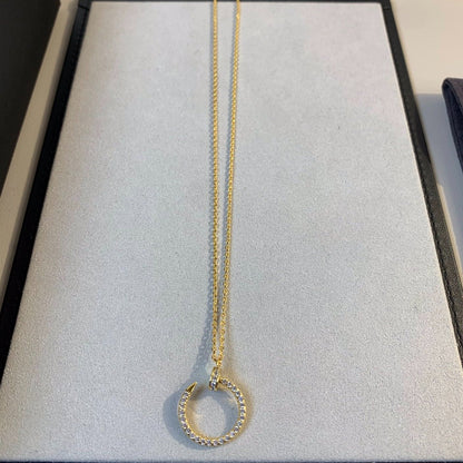 [OrnoraJewelry]JUSTE NECKLACE GOLD DIAMONDS