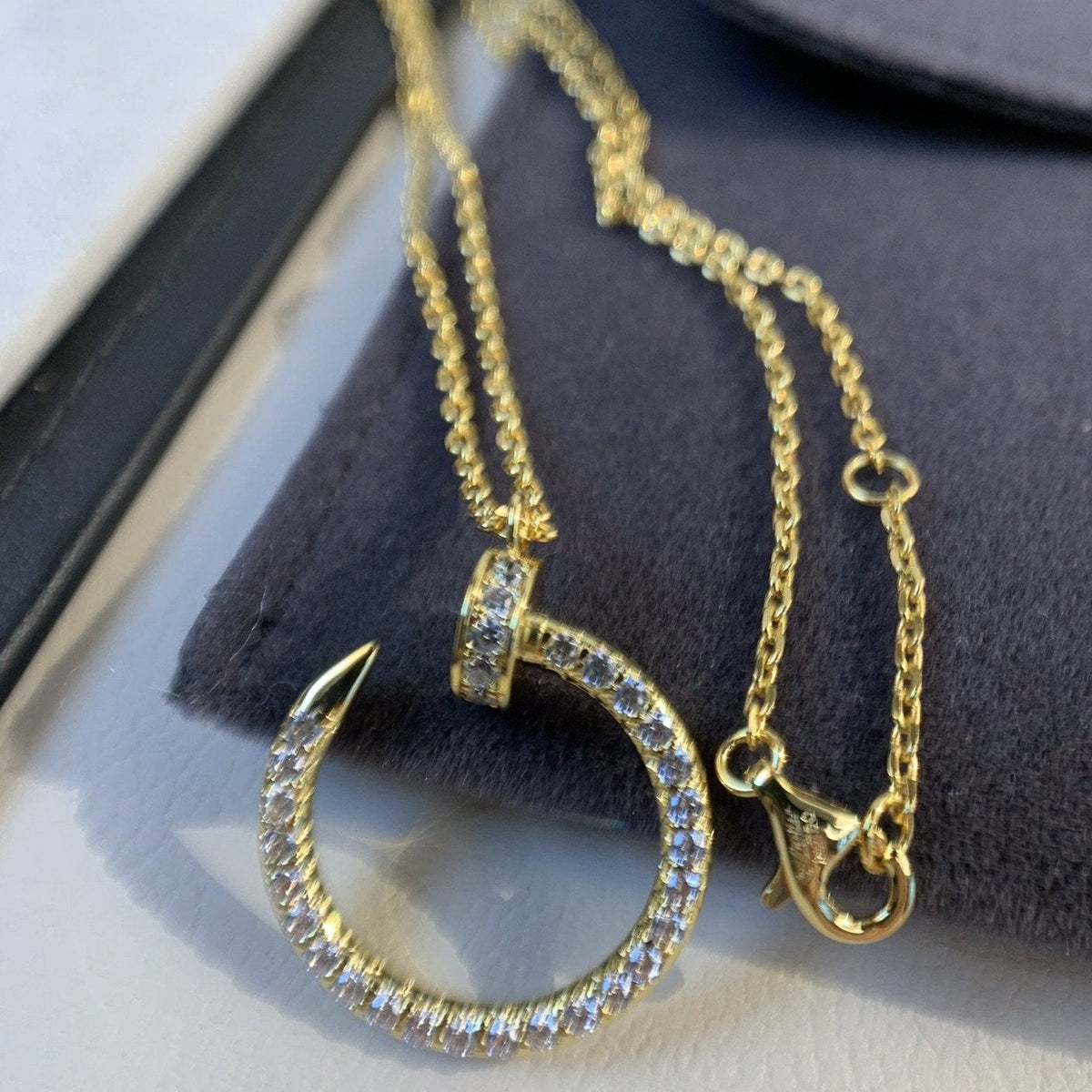 [OrnoraJewelry]JUSTE NECKLACE GOLD DIAMONDS