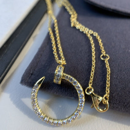 [OrnoraJewelry]JUSTE NECKLACE GOLD DIAMONDS