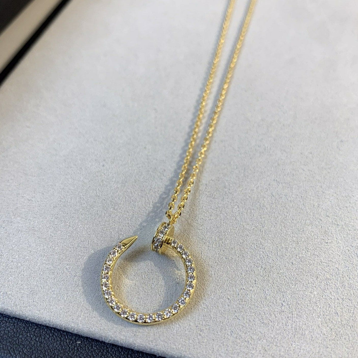 [OrnoraJewelry]JUSTE NECKLACE GOLD DIAMONDS