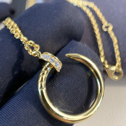 [OrnoraJewelry]JUSTE NECKLACE GOLD DIAMONDS