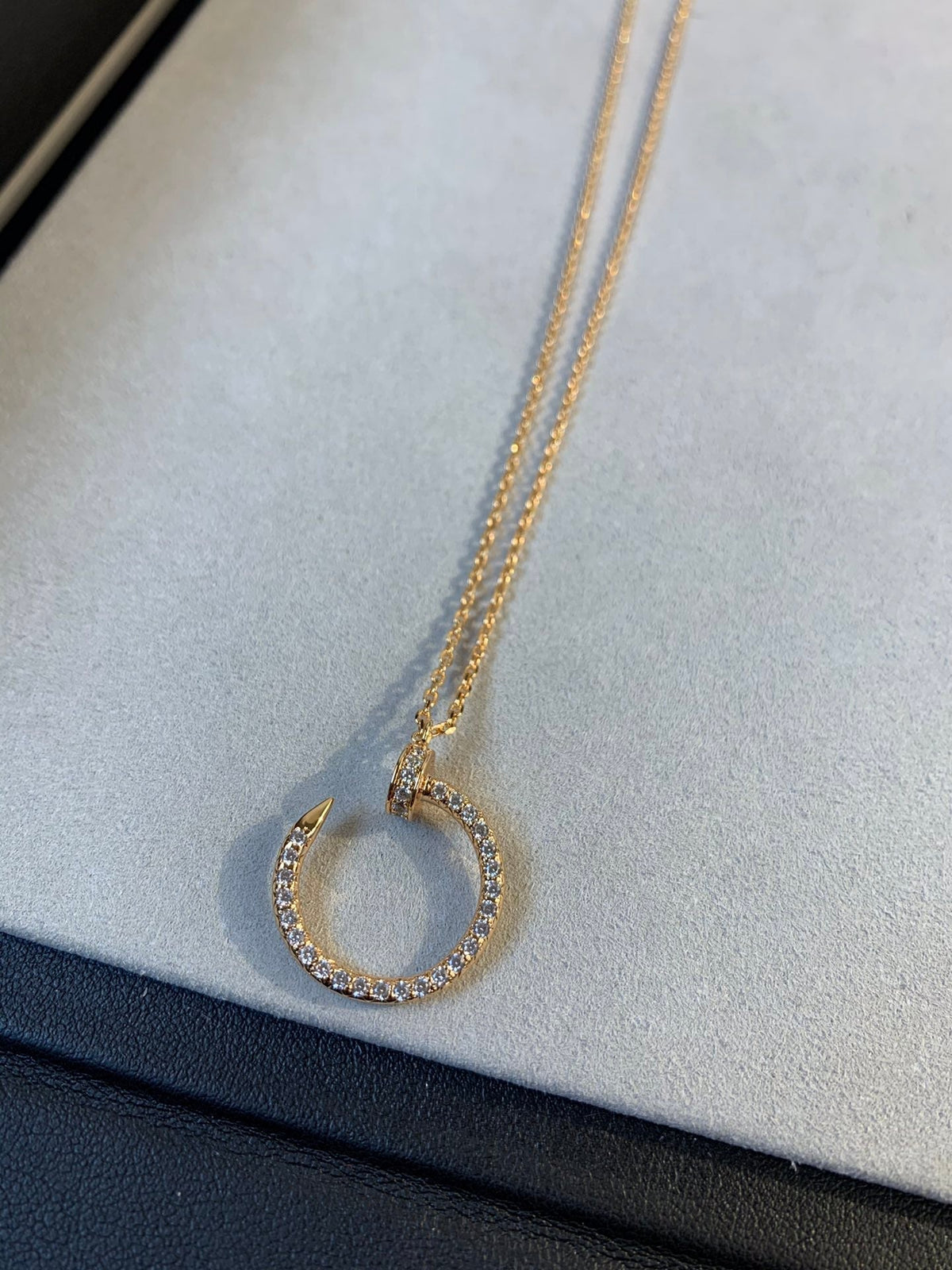 [OrnoraJewelry]JUSTE NECKLACE PINK GOLD DIAMONDS