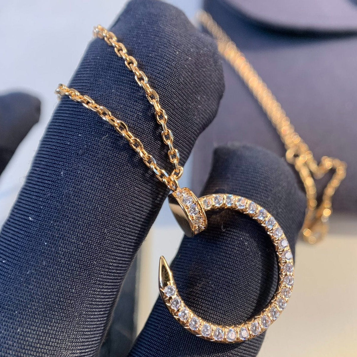 [OrnoraJewelry]JUSTE NECKLACE PINK GOLD DIAMONDS