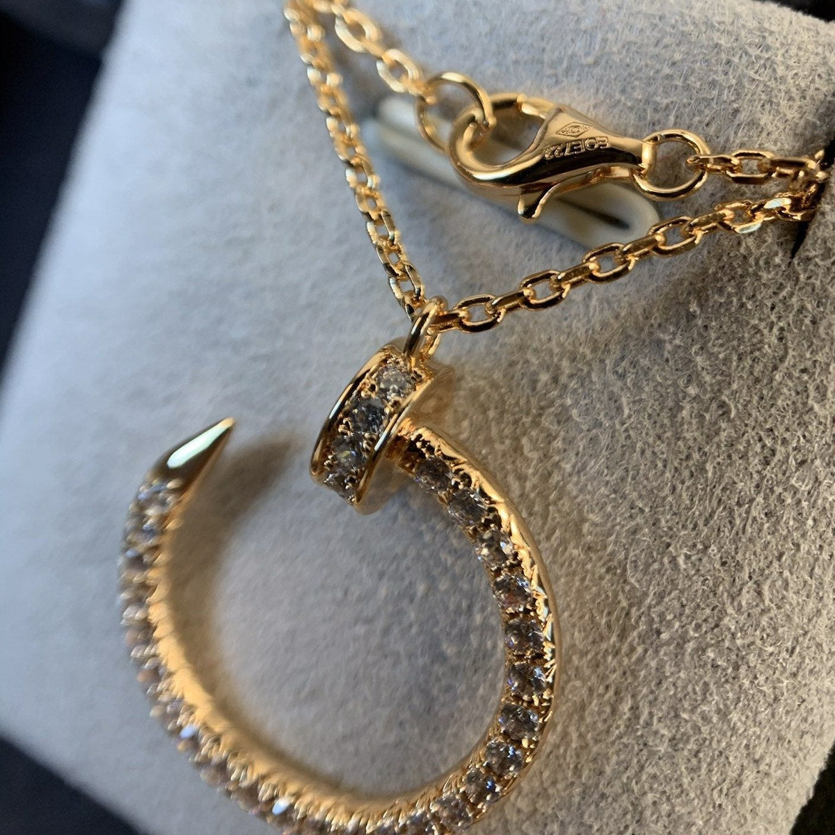 [OrnoraJewelry]JUSTE NECKLACE PINK GOLD DIAMONDS