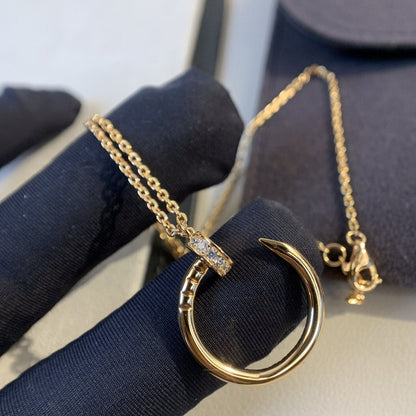 [OrnoraJewelry]JUSTE NECKLACE PINK GOLD DIAMONDS