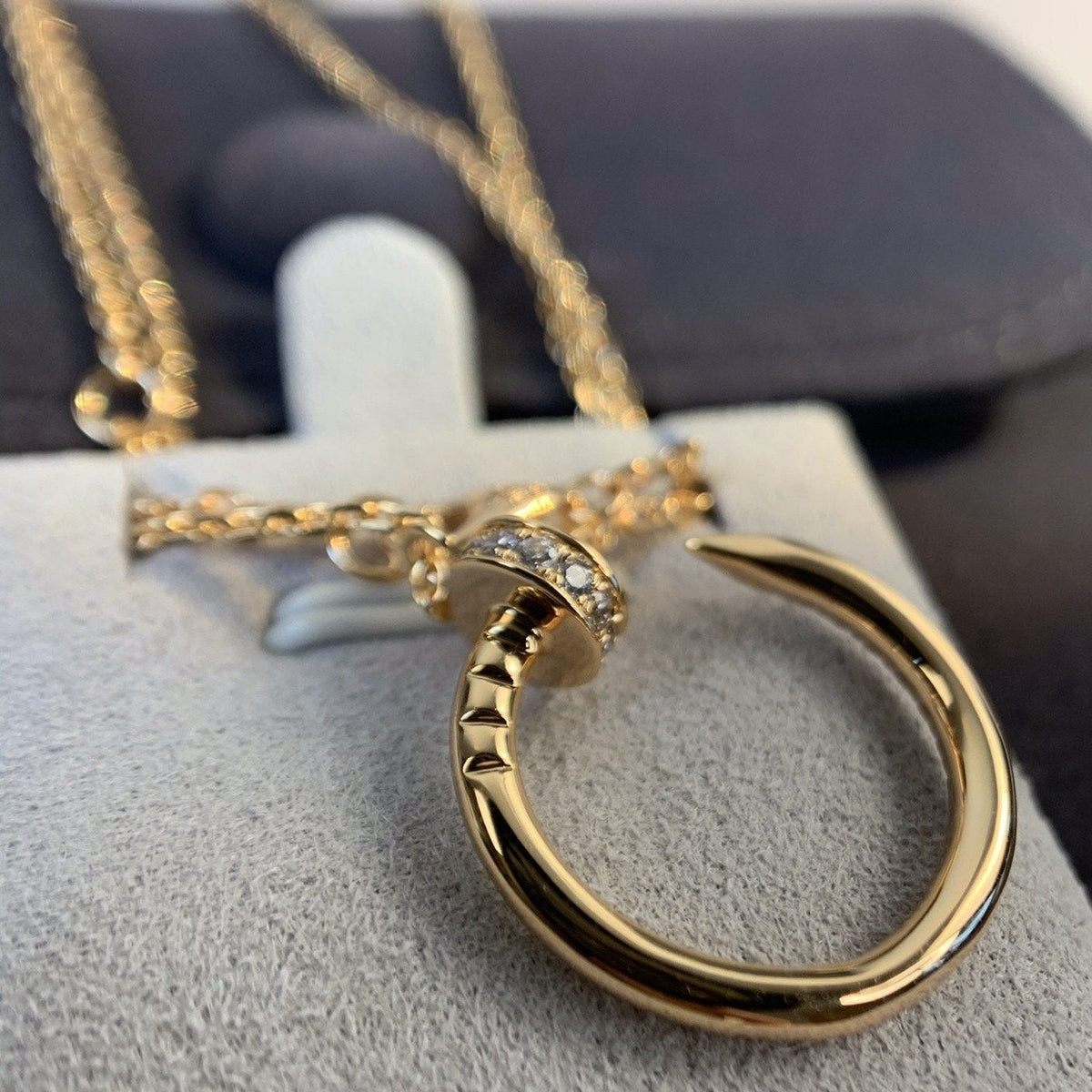[OrnoraJewelry]JUSTE NECKLACE PINK GOLD DIAMONDS