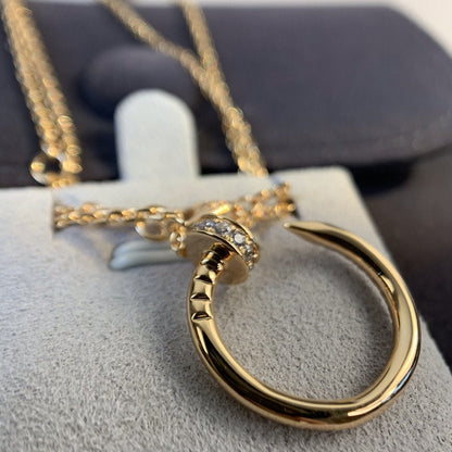 [OrnoraJewelry]JUSTE NECKLACE PINK GOLD DIAMONDS