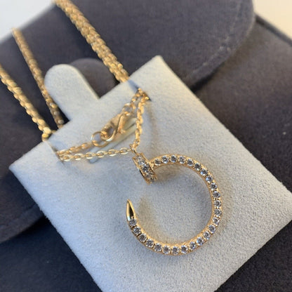 [OrnoraJewelry]JUSTE NECKLACE PINK GOLD DIAMONDS