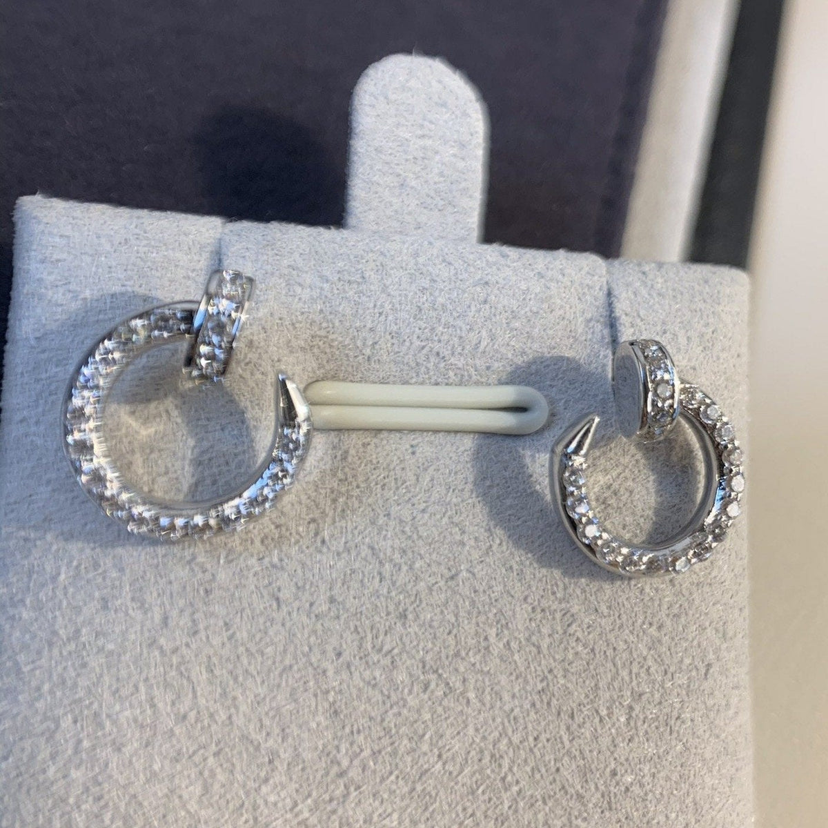 [OrnoraJewelry]JUSTE EARRINGS SILVER DIAMONDS