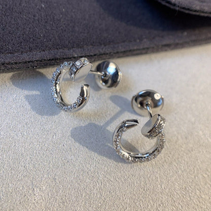 [OrnoraJewelry]JUSTE EARRINGS SILVER DIAMONDS