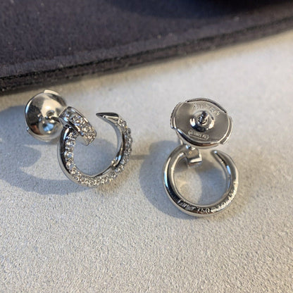 [OrnoraJewelry]JUSTE EARRINGS SILVER DIAMONDS