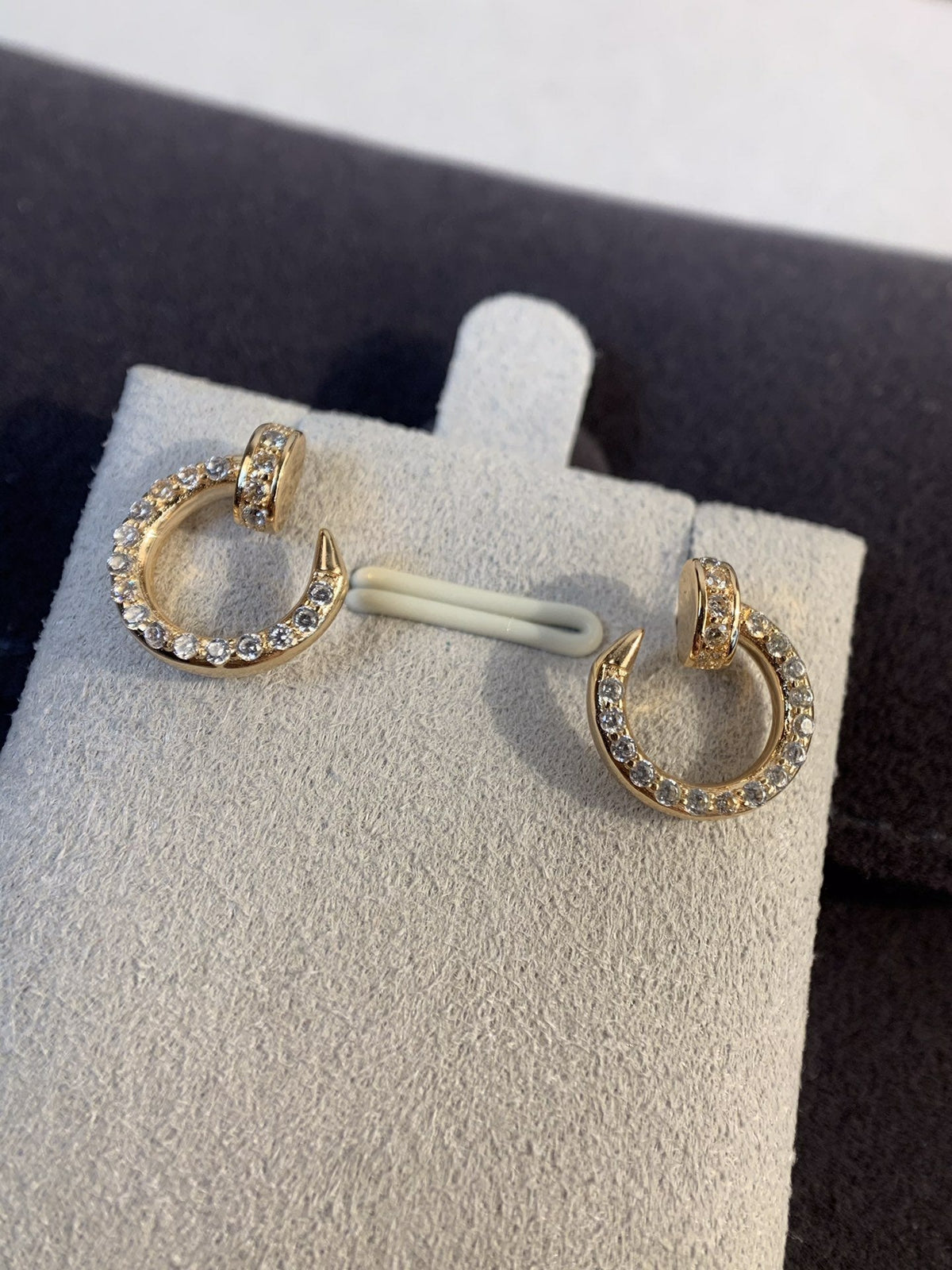 [OrnoraJewelry]JUSTE EARRINGS GOLD DIAMONDS