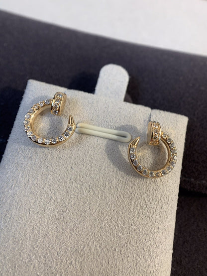 [OrnoraJewelry]JUSTE EARRINGS GOLD DIAMONDS