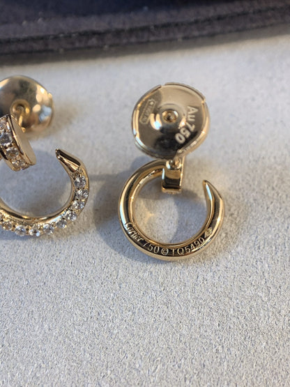 [OrnoraJewelry]JUSTE EARRINGS GOLD DIAMONDS