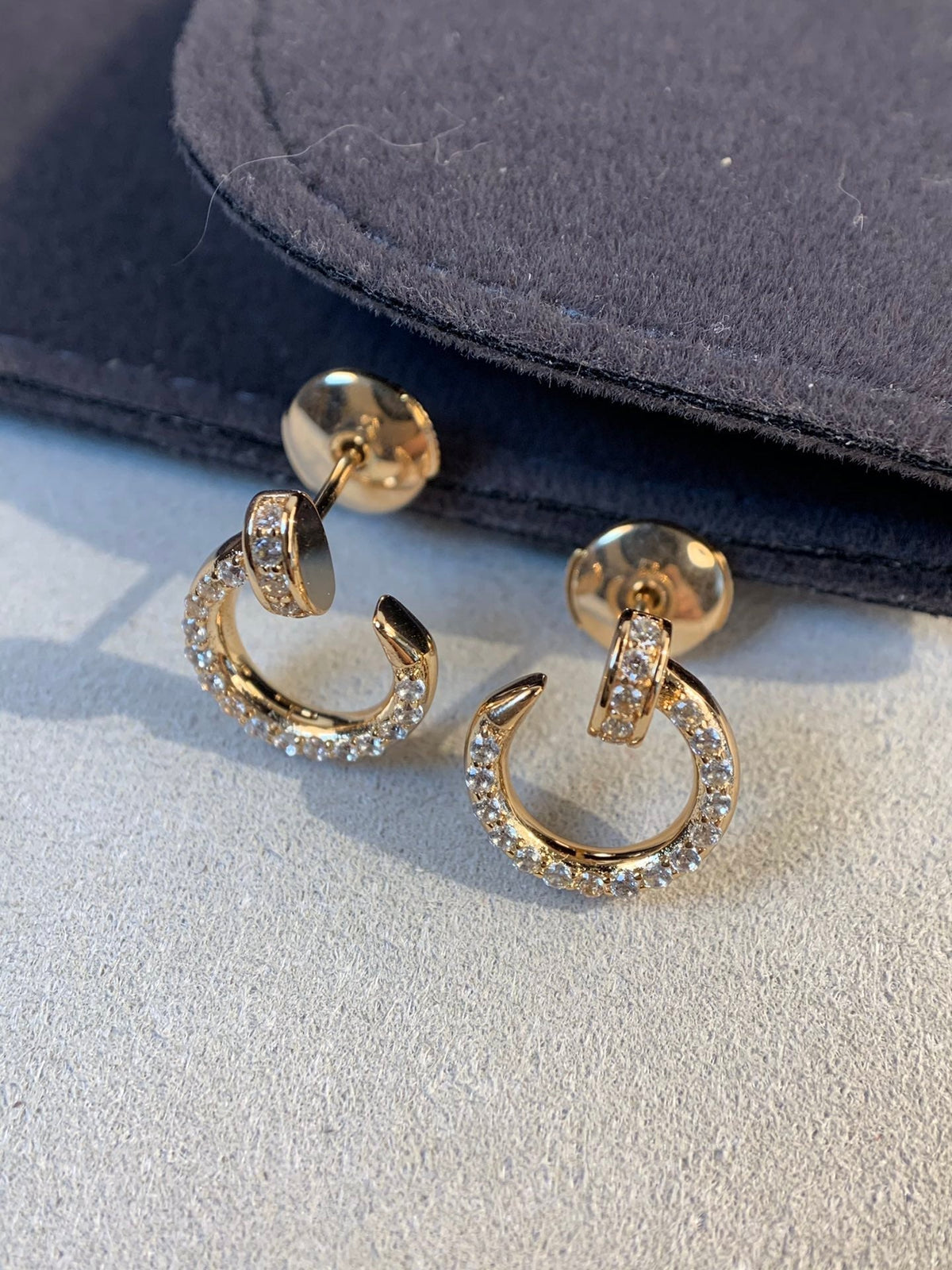[OrnoraJewelry]JUSTE EARRINGS GOLD DIAMONDS