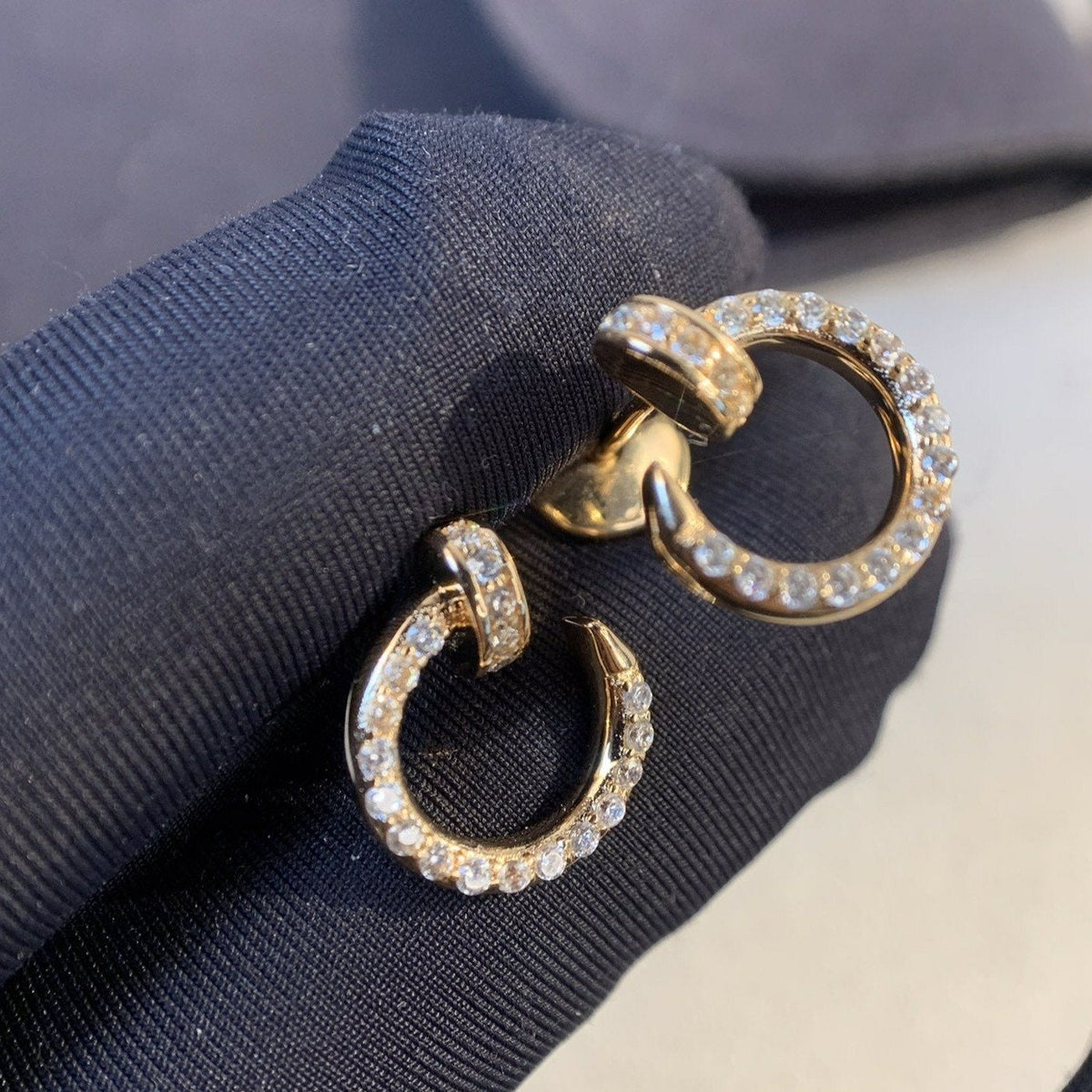 [OrnoraJewelry]JUSTE EARRINGS GOLD DIAMONDS