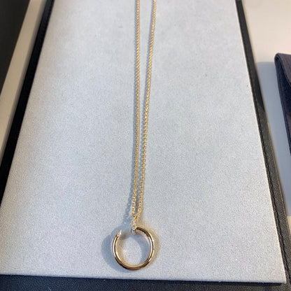 [OrnoraJewelry]JUSTE NECKLACE PINK GOLD