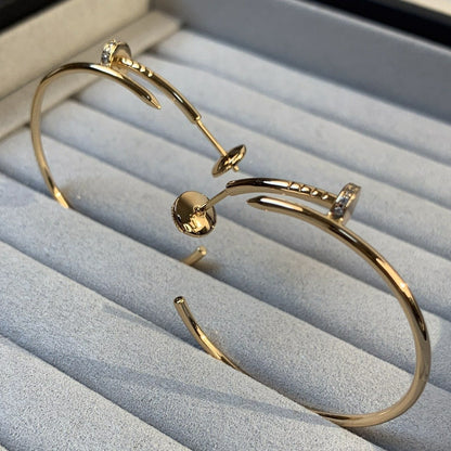 [OrnoraJewelry]JUSTE EARRINGS GOLD DIAMONDS 1.8MM