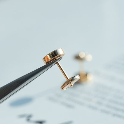 [OrnoraJewelry]LOVE EARRINGS PINK GOLD 10MM