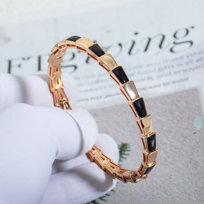 [OrnoraJewelry]SERPENTI BRACELET PINK GOLD ONYX