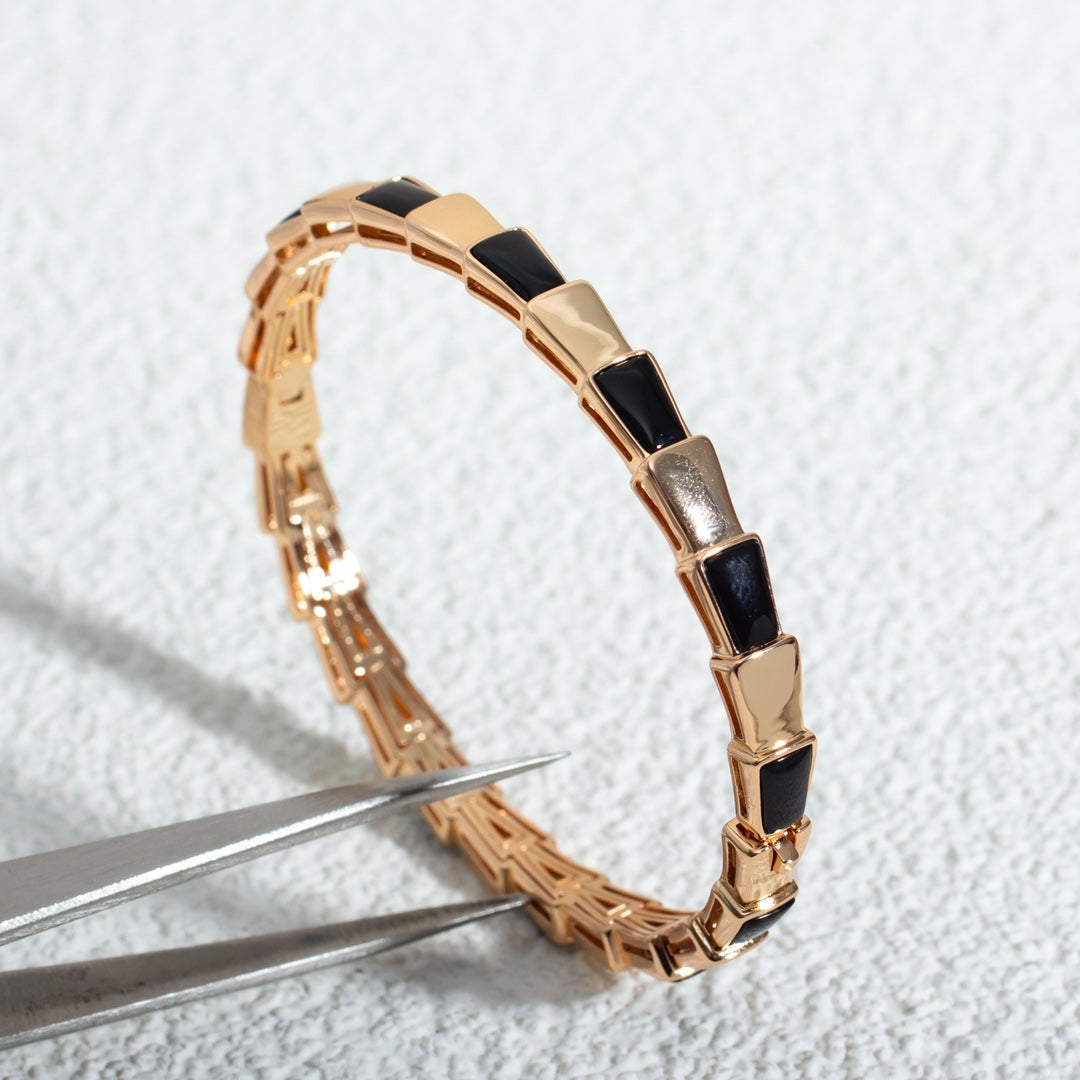 [OrnoraJewelry]SERPENTI BRACELET PINK GOLD ONYX