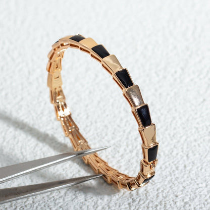 [OrnoraJewelry]SERPENTI BRACELET PINK GOLD ONYX