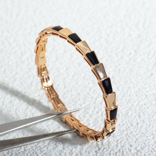 [OrnoraJewelry]SERPENTI BRACELET PINK GOLD ONYX