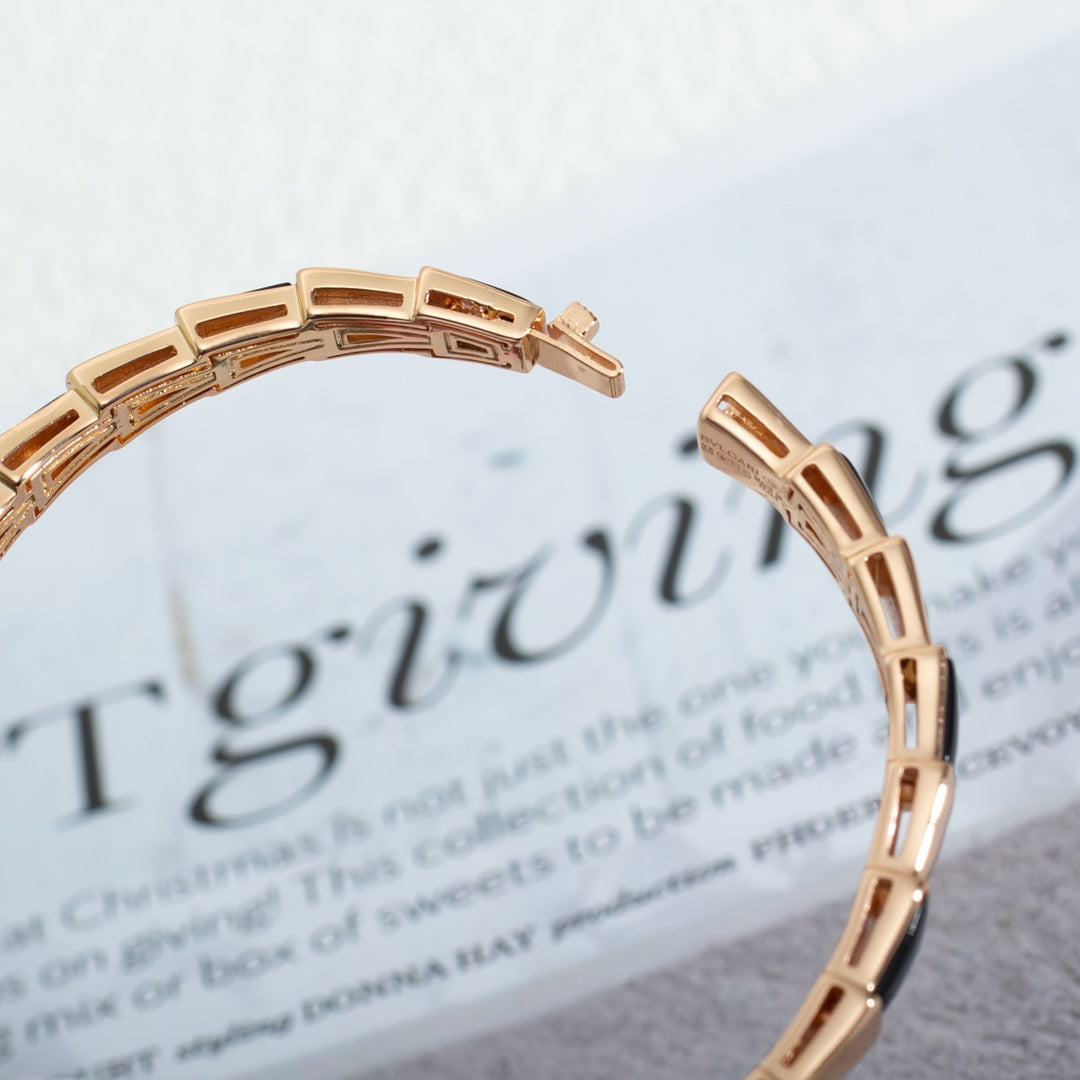 [OrnoraJewelry]SERPENTI BRACELET PINK GOLD ONYX