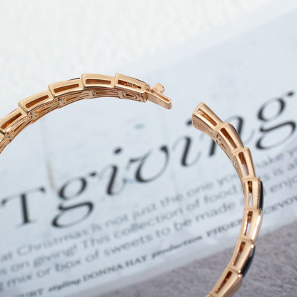 [OrnoraJewelry]SERPENTI BRACELET PINK GOLD ONYX