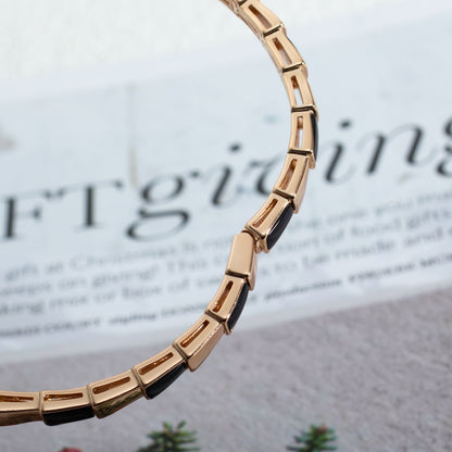[OrnoraJewelry]SERPENTI BRACELET PINK GOLD ONYX