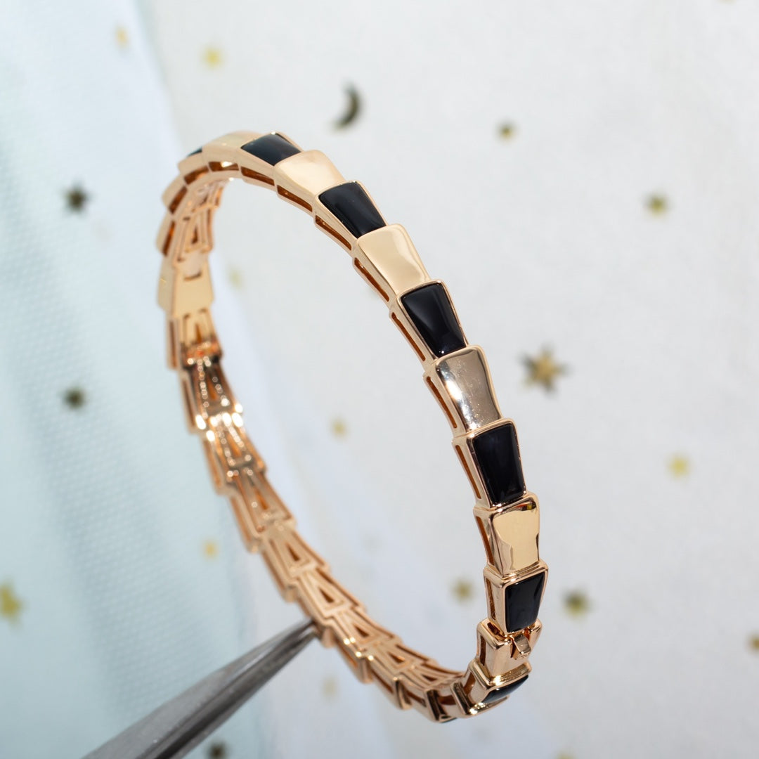 [OrnoraJewelry]SERPENTI BRACELET PINK GOLD ONYX