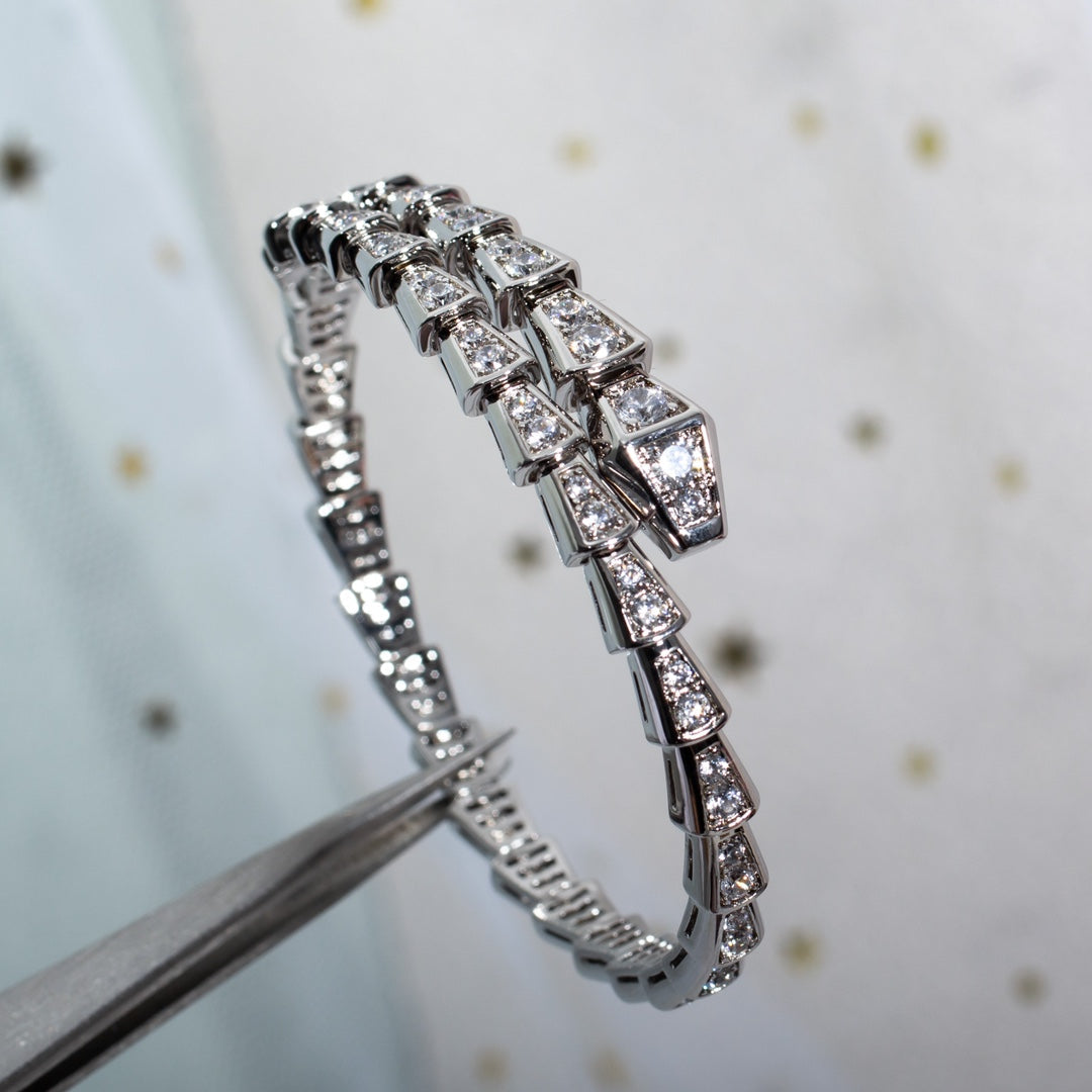 [OrnoraJewelry]SERPENTI BRACELET 6MM SILVER DIAMOND