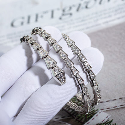 [OrnoraJewelry]SERPENTI BRACELET SILVER DIAMOND DOUBLE ROW