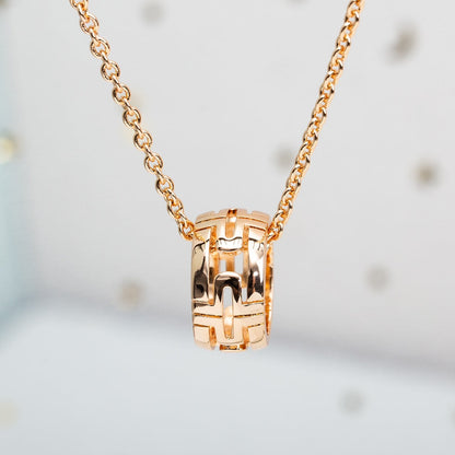 [OrnoraJewelry]PARENTESI NECKLACE PINK GOLD