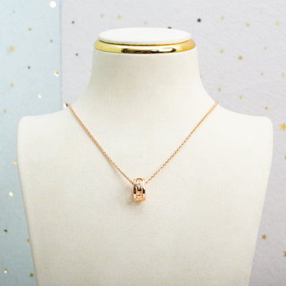 [OrnoraJewelry]PARENTESI NECKLACE PINK GOLD