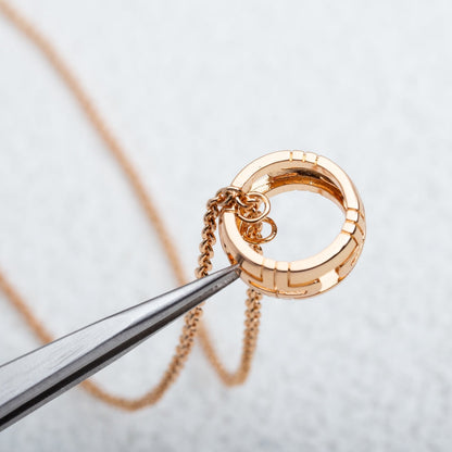 [OrnoraJewelry]PARENTESI NECKLACE PINK GOLD