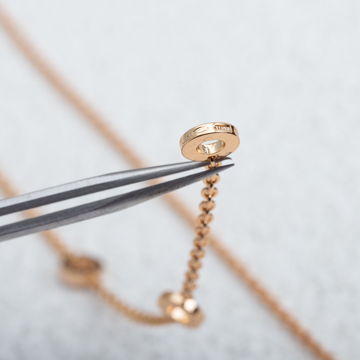 [OrnoraJewelry]PARENTESI NECKLACE PINK GOLD
