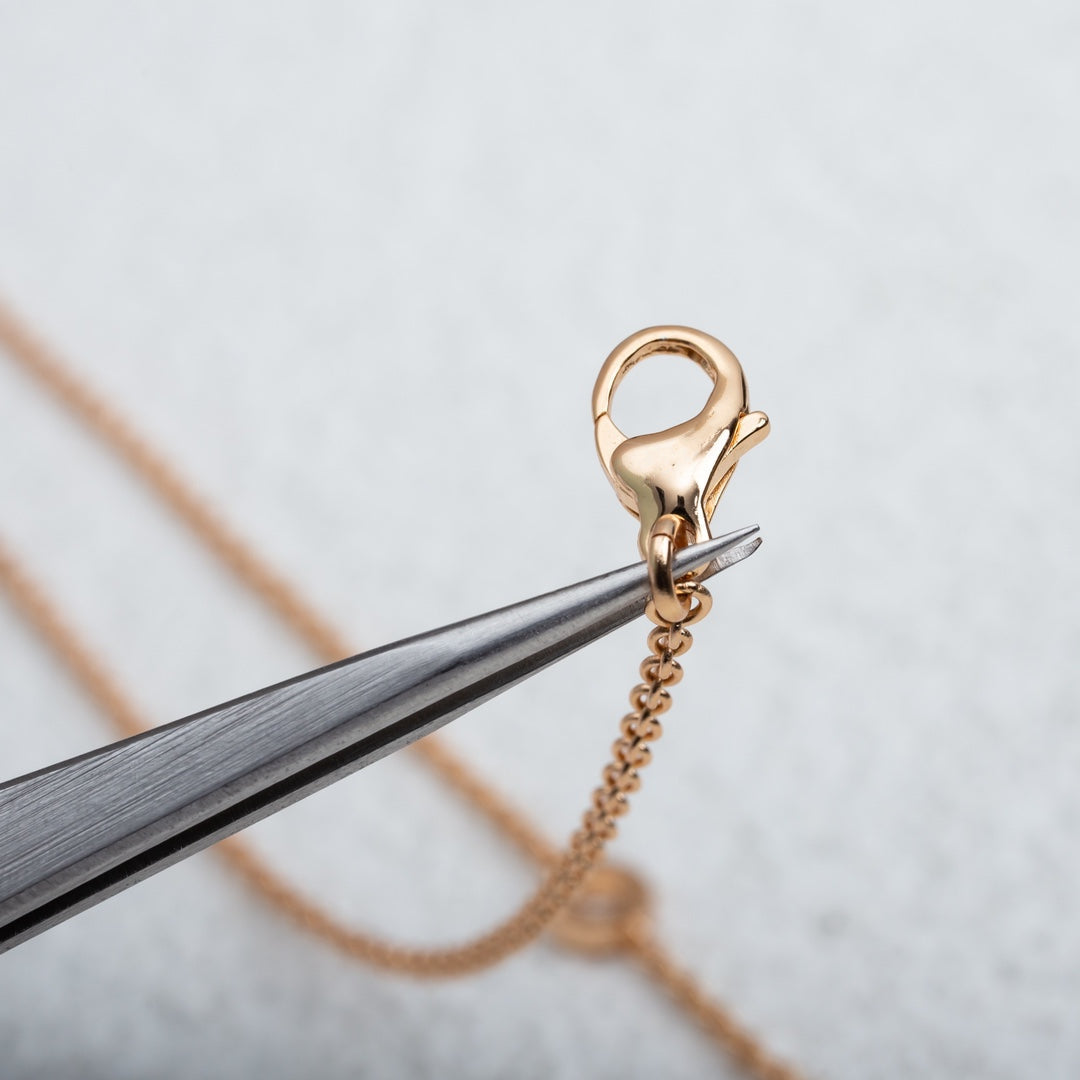[OrnoraJewelry]PARENTESI NECKLACE PINK GOLD