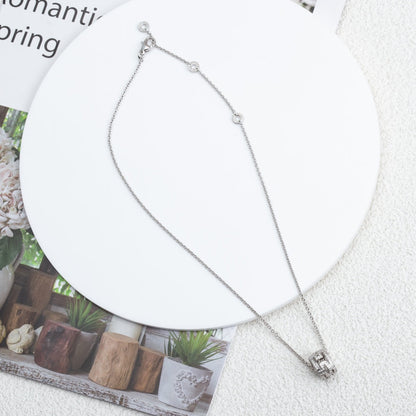 [OrnoraJewelry]PARENTESI NECKLACE SILVER DIAMOND