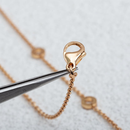 [OrnoraJewelry]PARENTESI NECKLACE PINK GOLD DIAMOND