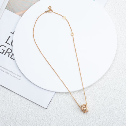 [OrnoraJewelry]PARENTESI NECKLACE PINK GOLD DIAMOND