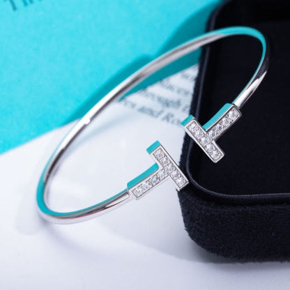 [Ornora Jewelry]T BRACELET 1.8MM DIAMOND SILVER