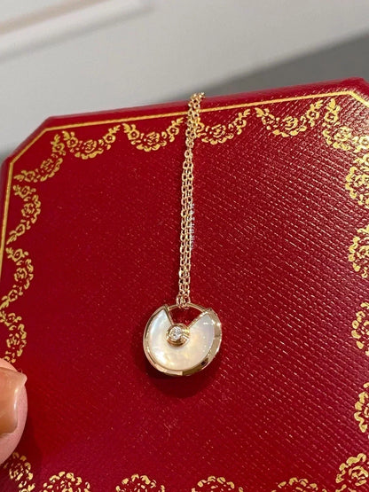 [OrnoraJewelry]AMULETTE ROSE GOLD MOP NECKLACE