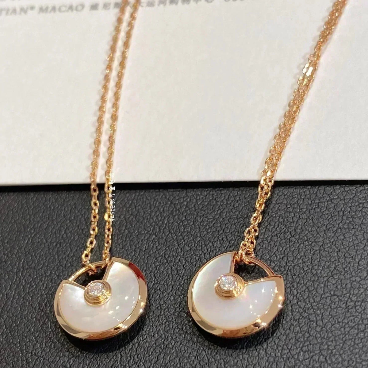 [OrnoraJewelry]AMULETTE ROSE GOLD MOP NECKLACE