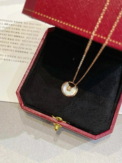 [OrnoraJewelry]AMULETTE ROSE GOLD MOP NECKLACE