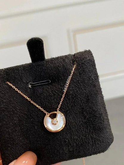 [OrnoraJewelry]AMULETTE ROSE GOLD MOP NECKLACE