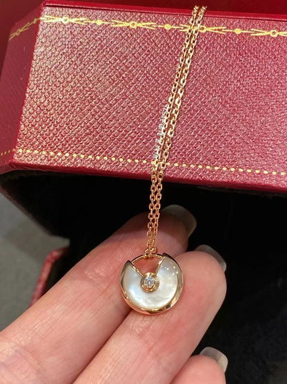 [OrnoraJewelry]AMULETTE ROSE GOLD MOP NECKLACE